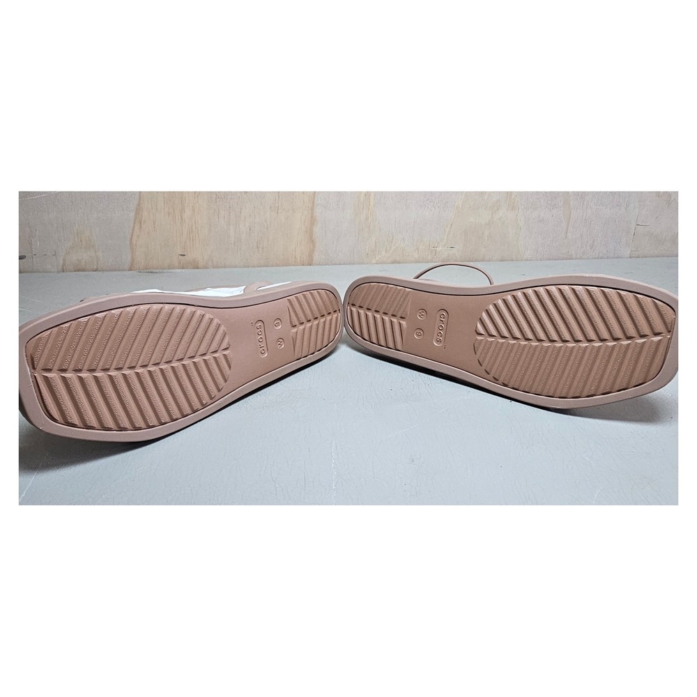 CROCS Miami Ankle Strap Sandal in color Milk Chocolate. - Picture 8 of 12
